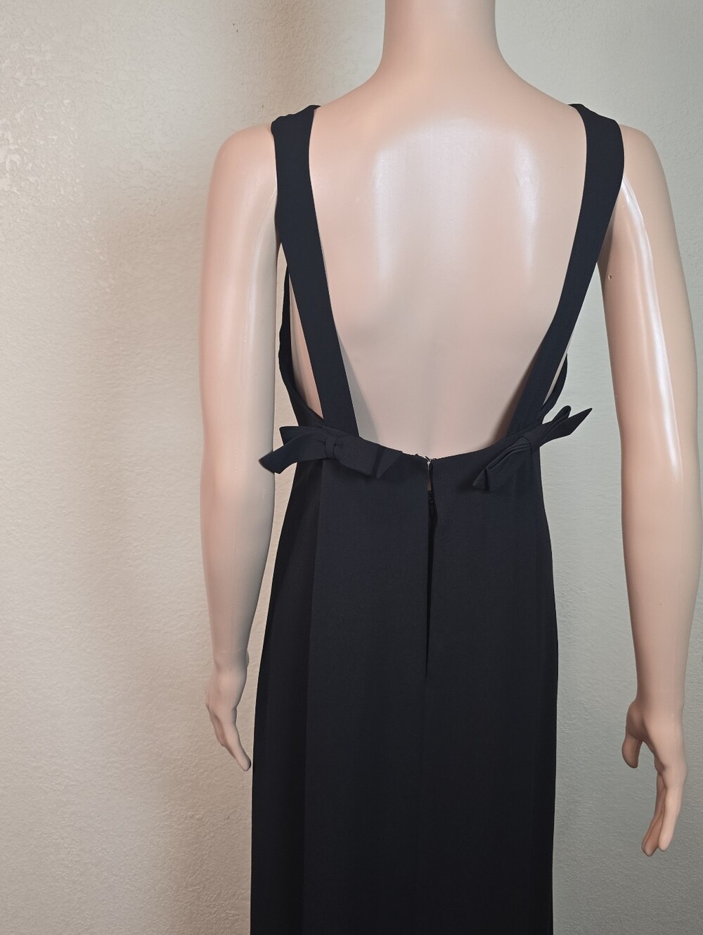 Jill Stuart Black Maxi Gown Dress Size 4 Cutout Back with Bow Detail Formal - Picture 14 of 14